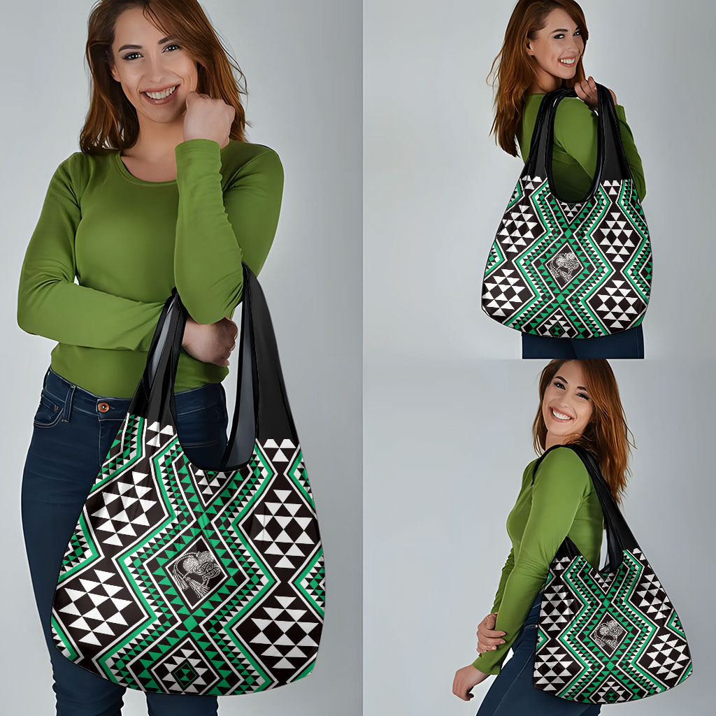 New Zealand Kakariki Taniko Motifs Grocery Bag Maori Poi Dance Costume Inspired