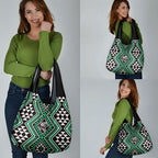New Zealand Kakariki Taniko Motifs Grocery Bag Maori Poi Dance Costume Inspired