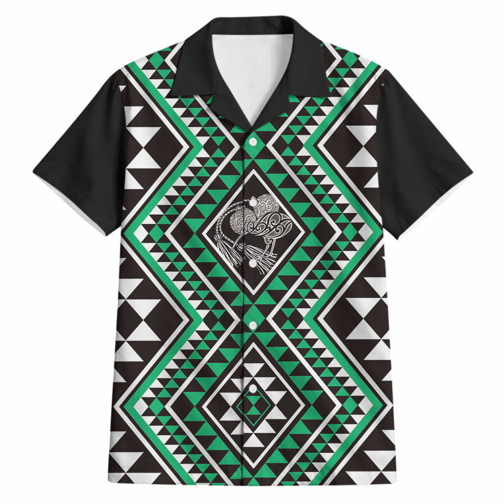 New Zealand Kakariki Taniko Motifs Hawaiian Shirt Maori Poi Dance Costume Inspired