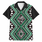 New Zealand Kakariki Taniko Motifs Hawaiian Shirt Maori Poi Dance Costume Inspired