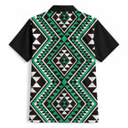 New Zealand Kakariki Taniko Motifs Hawaiian Shirt Maori Poi Dance Costume Inspired