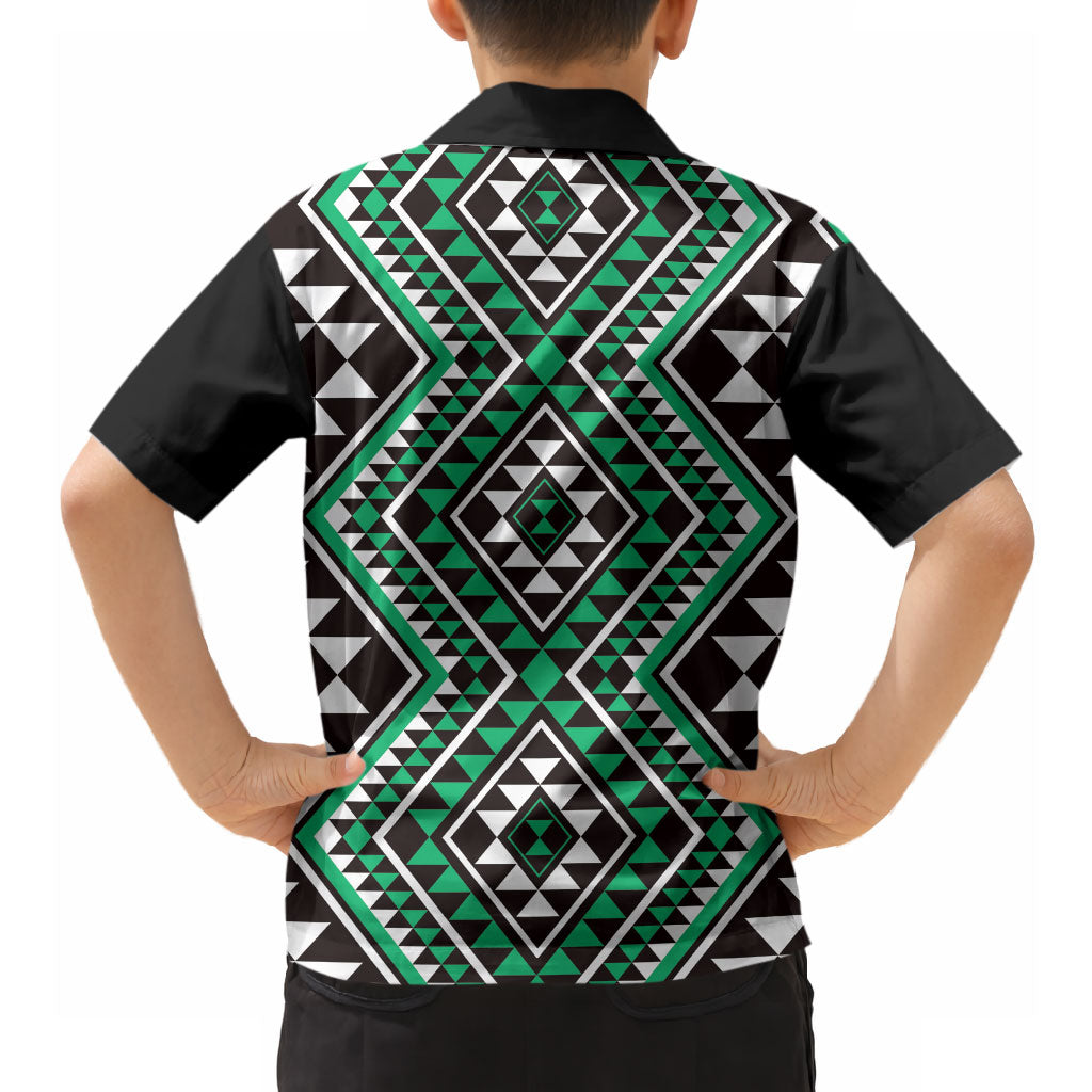 New Zealand Kakariki Taniko Motifs Hawaiian Shirt Maori Poi Dance Costume Inspired