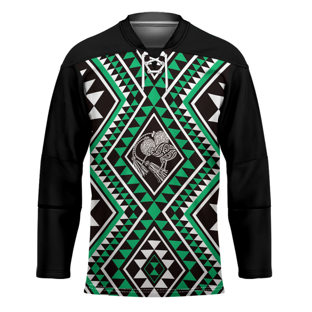New Zealand Kakariki Taniko Motifs Hockey Jersey Maori Poi Dance Costume Inspired