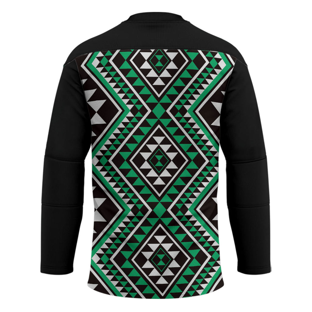 New Zealand Kakariki Taniko Motifs Hockey Jersey Maori Poi Dance Costume Inspired