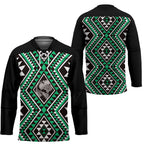 New Zealand Kakariki Taniko Motifs Hockey Jersey Maori Poi Dance Costume Inspired