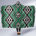 New Zealand Kakariki Taniko Motifs Hooded Blanket Maori Poi Dance Costume Inspired