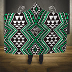 New Zealand Kakariki Taniko Motifs Hooded Blanket Maori Poi Dance Costume Inspired