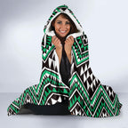 New Zealand Kakariki Taniko Motifs Hooded Blanket Maori Poi Dance Costume Inspired