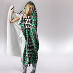 New Zealand Kakariki Taniko Motifs Hooded Blanket Maori Poi Dance Costume Inspired