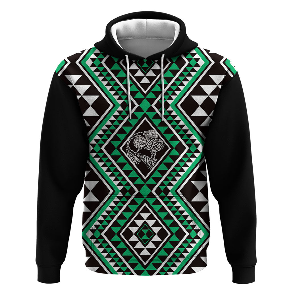 New Zealand Kakariki Taniko Motifs Hoodie Maori Poi Dance Costume Inspired