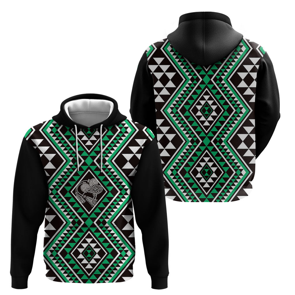 New Zealand Kakariki Taniko Motifs Hoodie Maori Poi Dance Costume Inspired