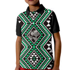 New Zealand Kakariki Taniko Motifs Kid Polo Shirt Maori Poi Dance Costume Inspired