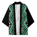 New Zealand Kakariki Taniko Motifs Kimono Maori Poi Dance Costume Inspired