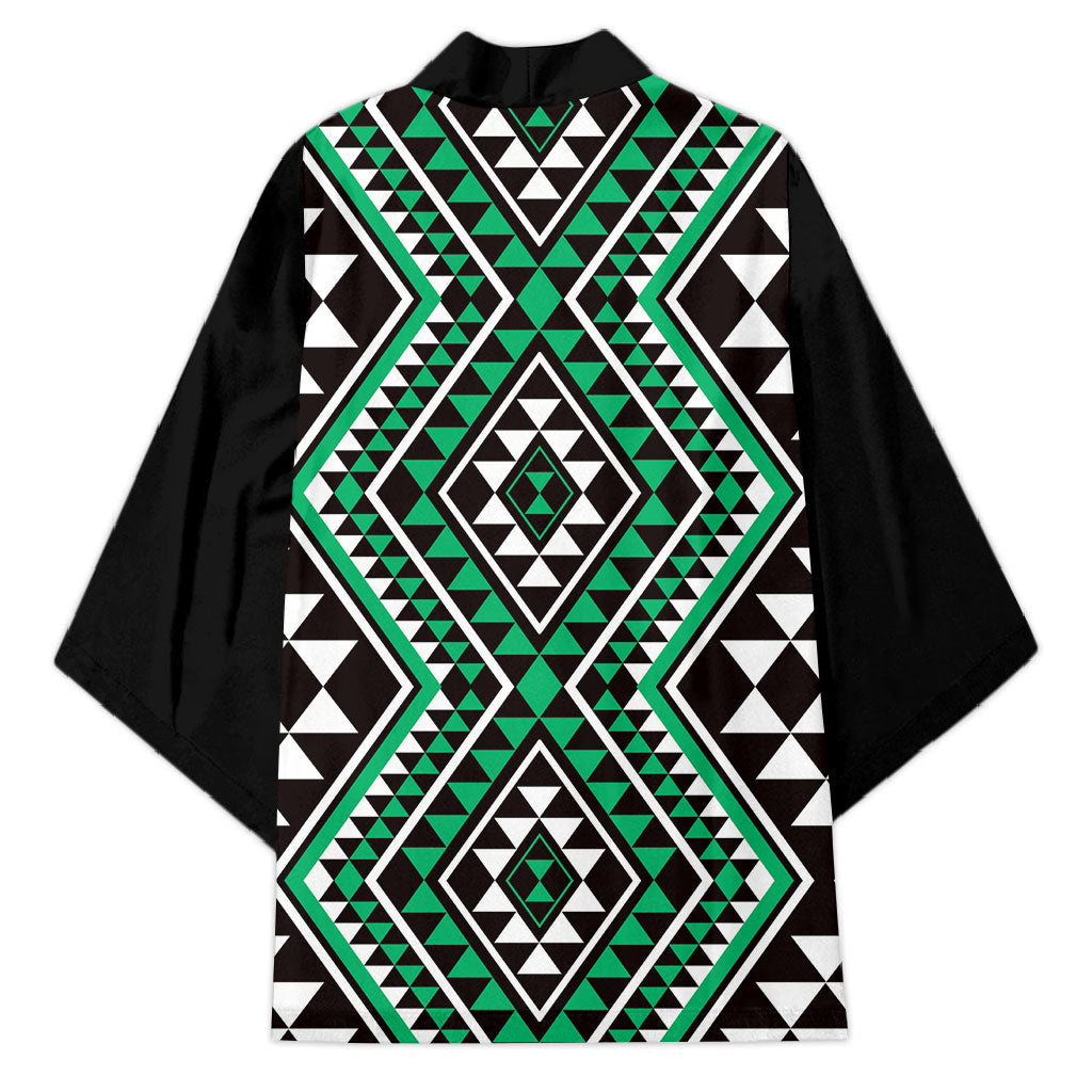 New Zealand Kakariki Taniko Motifs Kimono Maori Poi Dance Costume Inspired