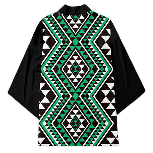 New Zealand Kakariki Taniko Motifs Kimono Maori Poi Dance Costume Inspired