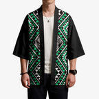New Zealand Kakariki Taniko Motifs Kimono Maori Poi Dance Costume Inspired