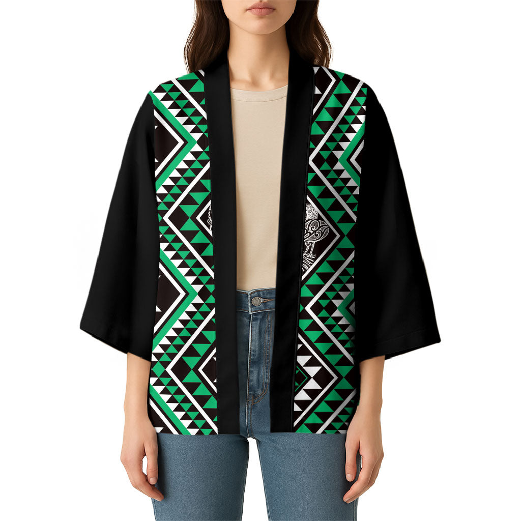New Zealand Kakariki Taniko Motifs Kimono Maori Poi Dance Costume Inspired