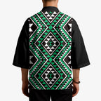 New Zealand Kakariki Taniko Motifs Kimono Maori Poi Dance Costume Inspired