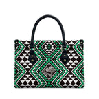 New Zealand Kakariki Taniko Motifs Leather Bag Maori Poi Dance Costume Inspired