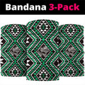 New Zealand Kakariki Taniko Motifs Neck Gaiter Maori Poi Dance Costume Inspired