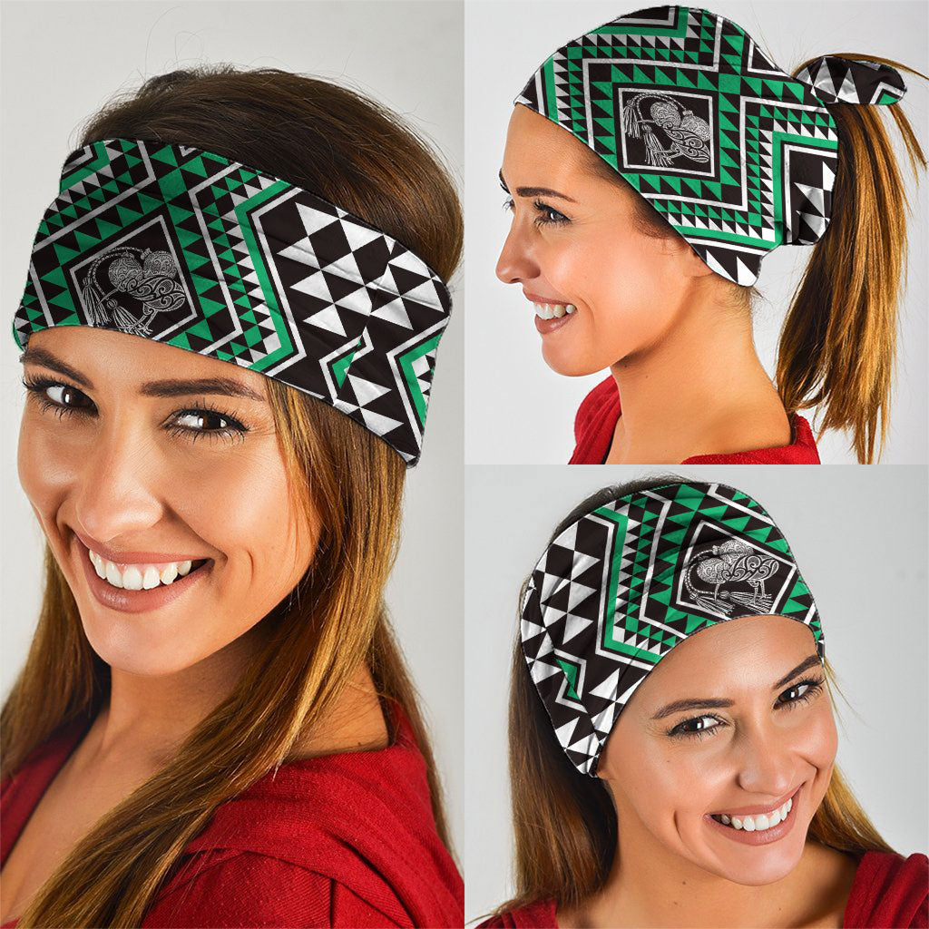 New Zealand Kakariki Taniko Motifs Neck Gaiter Maori Poi Dance Costume Inspired