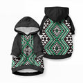 New Zealand Kakariki Taniko Motifs Pet Hoodie Maori Poi Dance Costume Inspired