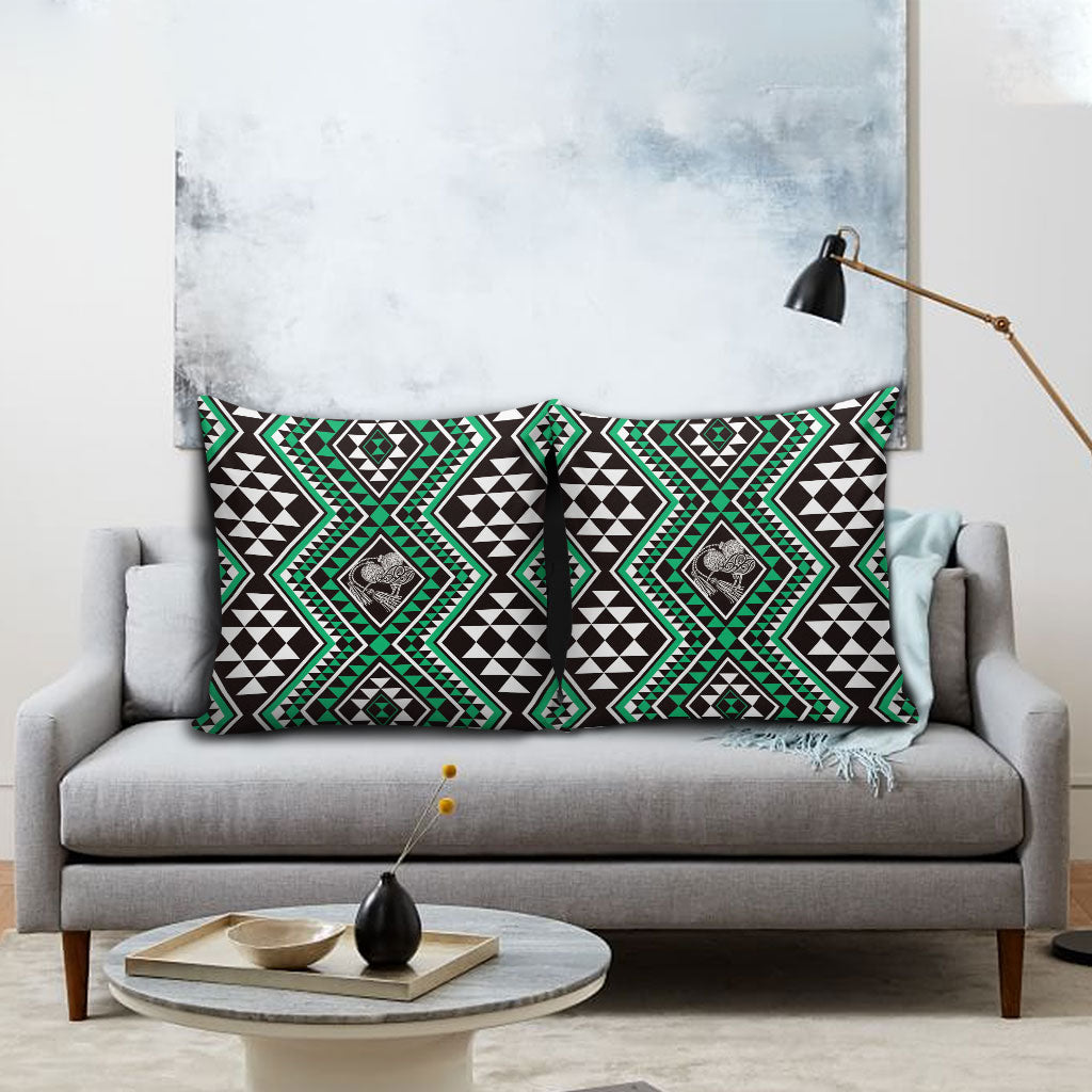 New Zealand Kakariki Taniko Motifs Pillow Cover Maori Poi Dance Costume Inspired