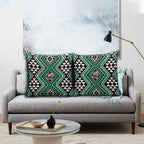 New Zealand Kakariki Taniko Motifs Pillow Cover Maori Poi Dance Costume Inspired