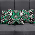 New Zealand Kakariki Taniko Motifs Pillow Cover Maori Poi Dance Costume Inspired