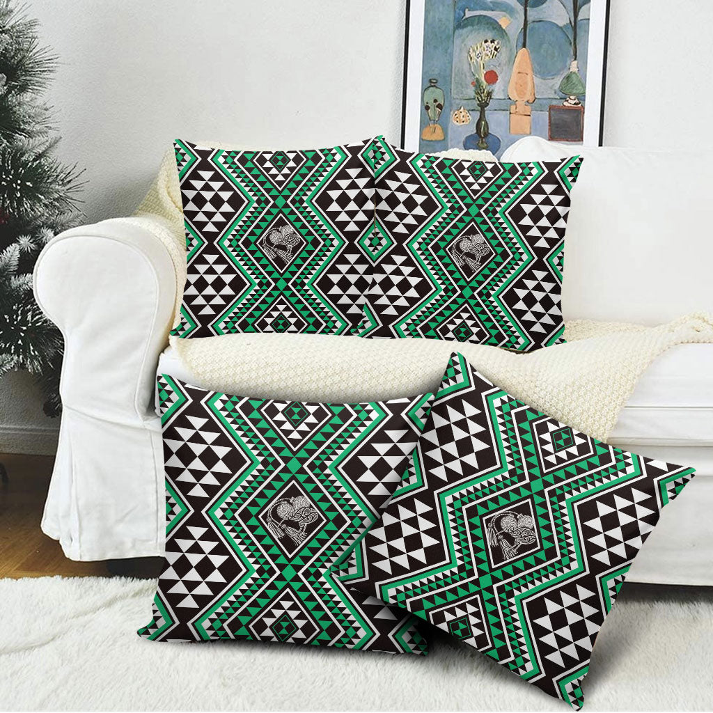 New Zealand Kakariki Taniko Motifs Pillow Cover Maori Poi Dance Costume Inspired