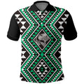 New Zealand Kakariki Taniko Motifs Polo Shirt Maori Poi Dance Costume Inspired