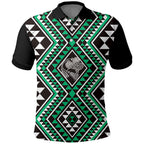 New Zealand Kakariki Taniko Motifs Polo Shirt Maori Poi Dance Costume Inspired