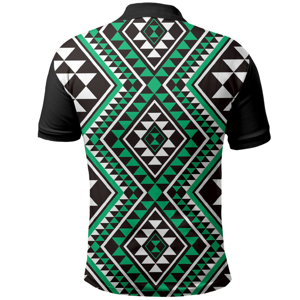 New Zealand Kakariki Taniko Motifs Polo Shirt Maori Poi Dance Costume Inspired