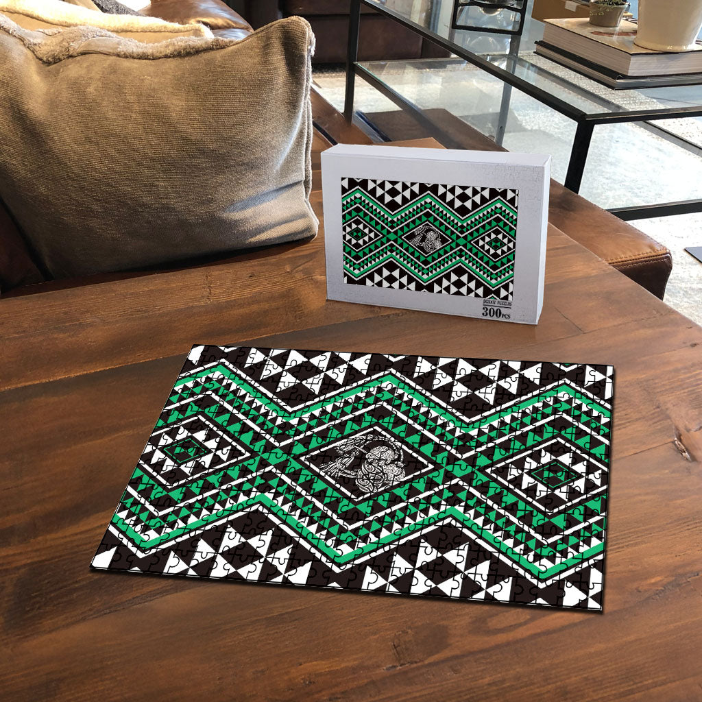 New Zealand Kakariki Taniko Motifs Puzzle Maori Poi Dance Costume Inspired