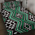 New Zealand Kakariki Taniko Motifs Quilt Bed Set Maori Poi Dance Costume Inspired