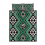 New Zealand Kakariki Taniko Motifs Quilt Bed Set Maori Poi Dance Costume Inspired