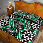 New Zealand Kakariki Taniko Motifs Quilt Bed Set Maori Poi Dance Costume Inspired