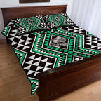 New Zealand Kakariki Taniko Motifs Quilt Bed Set Maori Poi Dance Costume Inspired