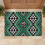 New Zealand Kakariki Taniko Motifs Rubber Doormat Maori Poi Dance Costume Inspired