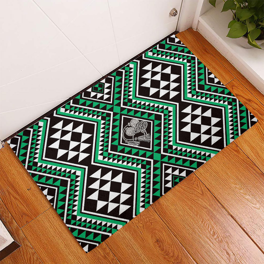 New Zealand Kakariki Taniko Motifs Rubber Doormat Maori Poi Dance Costume Inspired