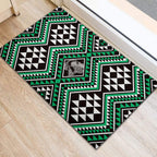 New Zealand Kakariki Taniko Motifs Rubber Doormat Maori Poi Dance Costume Inspired