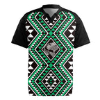 New Zealand Kakariki Taniko Motifs Rugby Jersey Maori Poi Dance Costume Inspired