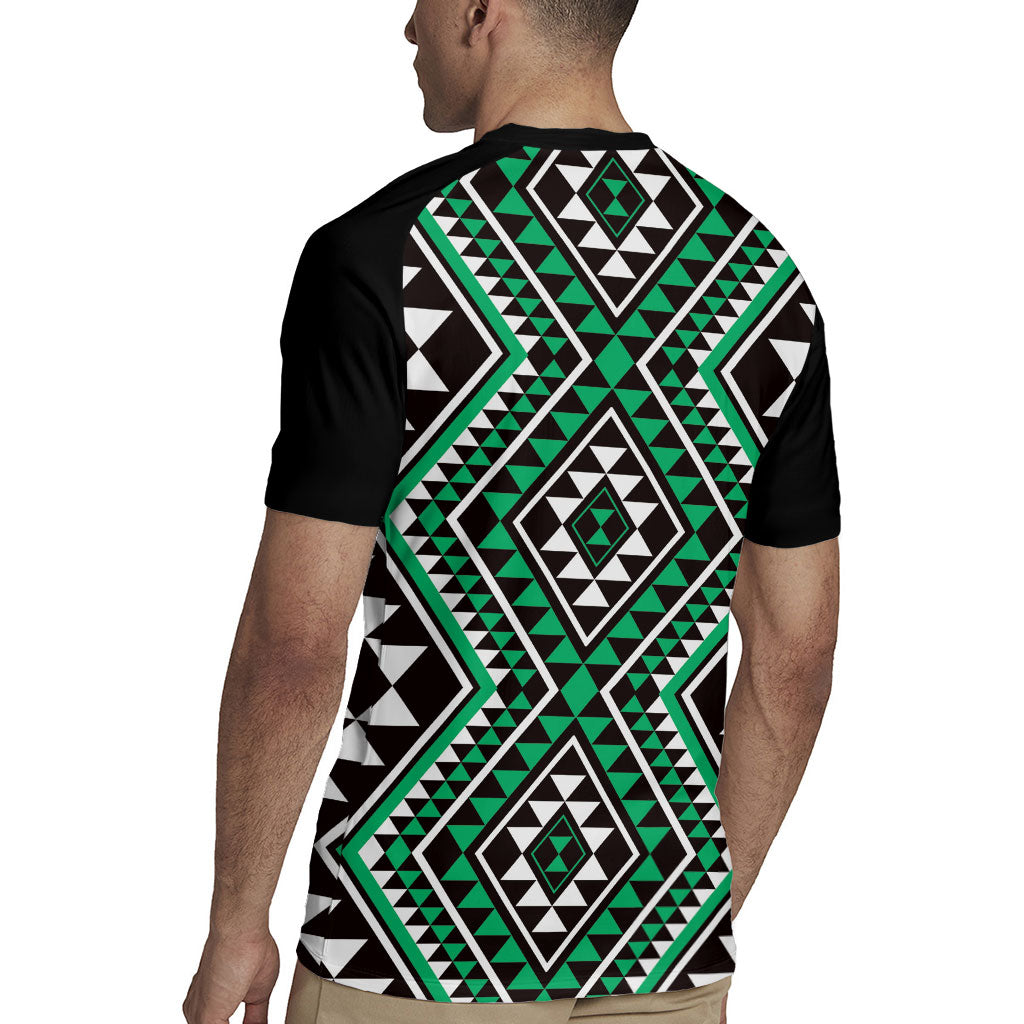 New Zealand Kakariki Taniko Motifs Rugby Jersey Maori Poi Dance Costume Inspired