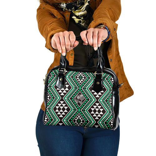 New Zealand Kakariki Taniko Motifs Shoulder Handbag Maori Poi Dance Costume Inspired