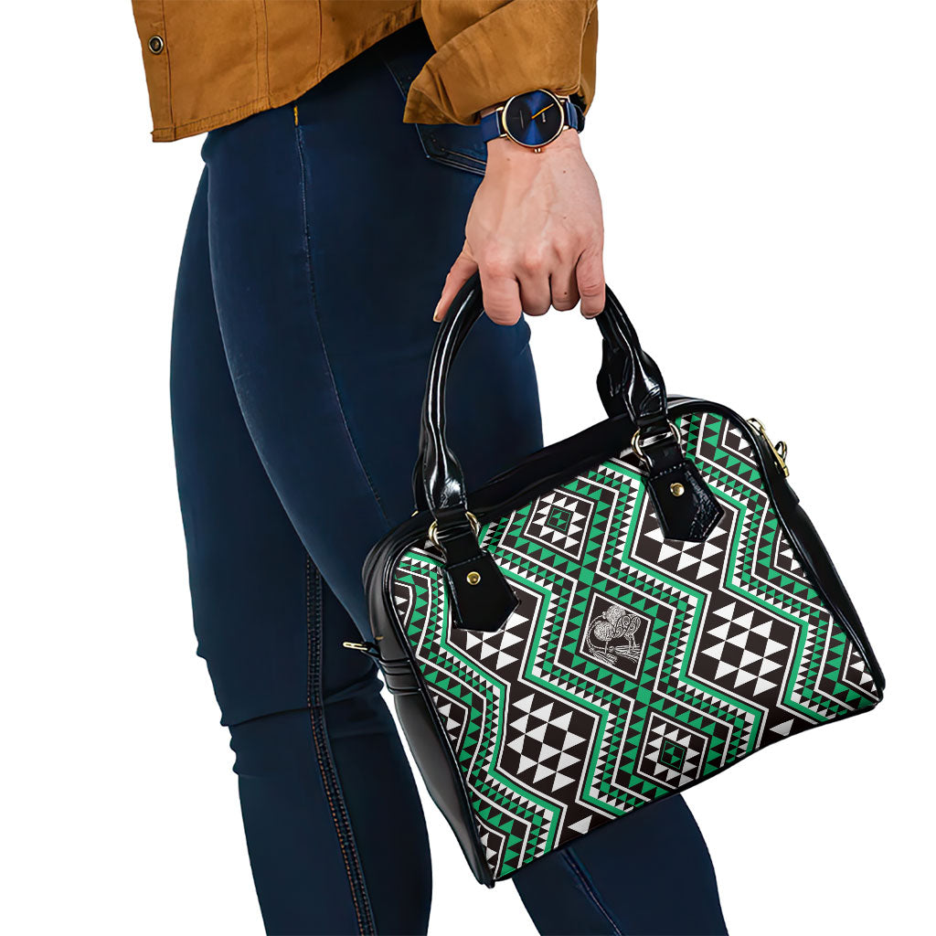 New Zealand Kakariki Taniko Motifs Shoulder Handbag Maori Poi Dance Costume Inspired