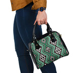 New Zealand Kakariki Taniko Motifs Shoulder Handbag Maori Poi Dance Costume Inspired