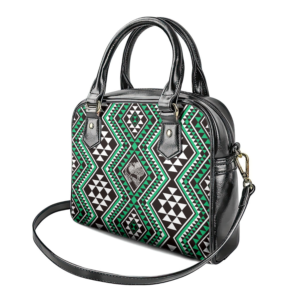 New Zealand Kakariki Taniko Motifs Shoulder Handbag Maori Poi Dance Costume Inspired