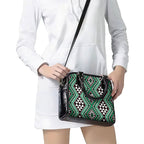 New Zealand Kakariki Taniko Motifs Shoulder Handbag Maori Poi Dance Costume Inspired
