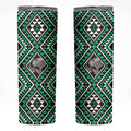 New Zealand Kakariki Taniko Motifs Skinny Tumbler Maori Poi Dance Costume Inspired