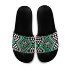 New Zealand Kakariki Taniko Motifs Slide Sandals Maori Poi Dance Costume Inspired